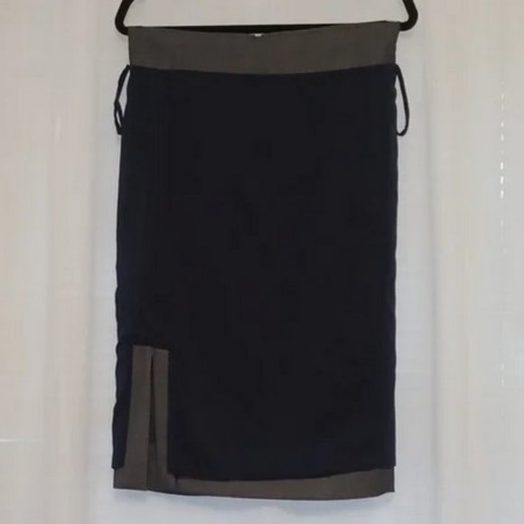 Antonio Melani Pencil Skirt Fully Lined with slit women's size 8 dark chambray - Picture 11 of 17